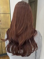 ヘアーアイスカルテット(HAIR ICI QUARTET)&nbsp;ブリーチなしカラー×ピンクベージュロング韓国風レイヤー
