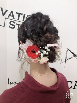 [INNO STA SAWA]着物Hair編み込みヘアセット☆