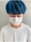 ブルー、水色カラー、ペールブルー、ブリーチカラー