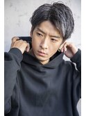 小久保style☆かき上げシルバーカラー透明感オーシャンブルー