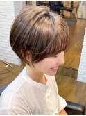 渋谷 20代30代40代大人可愛いひし形ショートボブ
