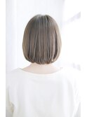 斜めバングデザインカラーシルキーベージュグレージュカラー/093