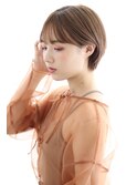 幅広めのシースルー前髪が可愛い×小顔ショートボブ20代30代40代
