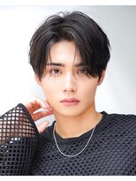 オーシャントーキョー 渋谷神南(OCEAN TOKYO) 韓国ヘアカルマパーマカルマバングセンターパート黒髪ウルフ