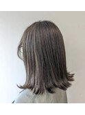 切りっぱなしボブ×アッシュグレージュカラー