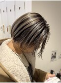 ケアブリーチダブルカラーインナーカラーショートボブレイヤー