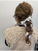 ゆるくかわいいリボン編みおろしセット♪
