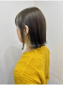 くびレイヤーグレーベージュニュアンスカラー白髪染め白髪ぼかし
