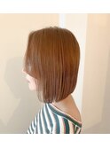 【+ONE自由が丘】前下がりボブ×ウォームブラウン