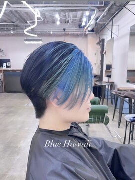 エシカ(ethica) [ethica_南船場】フェイスフレーミング×水色biuehawaii