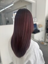 ツーバイヘアーズチーク(2 by hair. s chic) レッドブラウン×ロングレイヤー