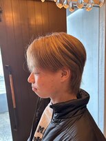 エクファ ヘア リゾート 大津 瀬田店(ex-fa hair resort)&nbsp;ミルクティーブロンド/ダークブルー/デジタルパーマ/大津/瀬田
