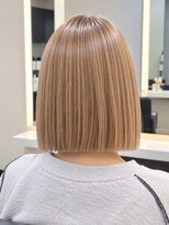 ノイ 高岡店(NEU)&nbsp;透明感ミルクティーベージュ×切りっぱなしボブ