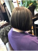 グレージュぱっつんボブ☆