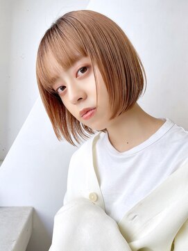 アイティー バイ アルバム 浦和店(IT by ALBUM) シンプルボブ_ミニウルフテラコッタくすみブルー_8810