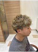 マッシュパーマミルクティー