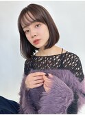 前髪ありの小顔ボブ/髪質改善・前髪カット