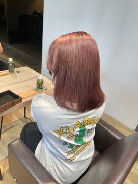 エヌプラス(N+) くびれヘアアプリコットオレンジ夏ハイライトカラー