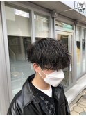 コントラストハイライト波巻きマッシュ