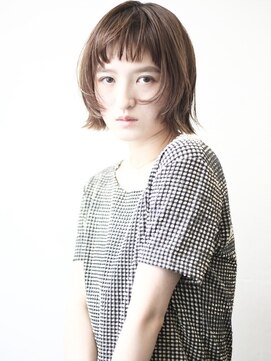 ココ 原宿(KOKO) 黒髪小顔クラゲヘアーオリーブグレーココアベージュボブ