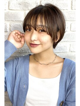 ネオリーブサイン 大森店(Neolive sign) シンプルなシースルーショートで透け感のある大人ヘアに