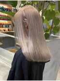ミルクティーベージュダブルカラーグレージュカラーハイライト