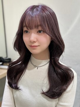 エヌアイ オモテサンドウ(ni omotesando) ☆ラベンダーピンク くびれ巻きヘア 韓国ヘア☆