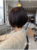 +。アッシュベージュショート。+