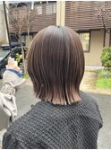 【骨格ストレート】ぷつっとボブ＋シフォンベージュ