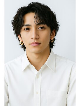 キャンバス バイ ネオリーブ 横浜西口(Canvas by neo.) 横浜センターパートスパイラルパーマウルフ横浜メンズ sk3