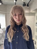 ハイプ(HYPE)&nbsp;ブリーチ&ダブルカラー/ミルクティーベージュブロンド/レイヤー
