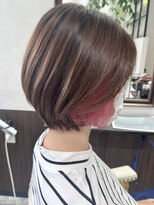 ベルヘアーデザイン 堺東(Belle hair Design)&nbsp;ショートヘアインナーカラーグレージュ20代30代40代堺東オリーブ
