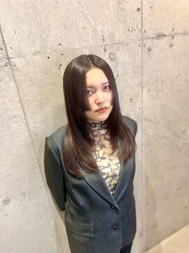 エント エクラート 川越東口店(ento.ECLART) 顔まわりレイヤー ストレートヘア セミロング