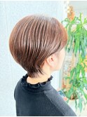 似合わせカットシルクブラウンボブ