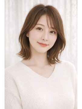 ウルヘアー 緑地公園(ulu hair) ミディアムボブ、外はねワンカール30代/40代/50代/60代