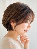 艶感ラベンダーブラウンボブ