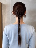 キリ 逗子(kiri)&nbsp;逗子葉山結婚式三つ編みツインテールカチモリヘアアレンジR58
