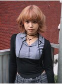シアーベージュ×エアリーウルフボブ