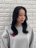 ヘア フィックス リュウ リゾート(hair fix RYU Resort) 韓国風ブラック/レイヤーカット/顔周り/顔周りレイヤー