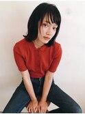 黒髪外ハネぱっつんボブ【渋谷】【磯田】s7