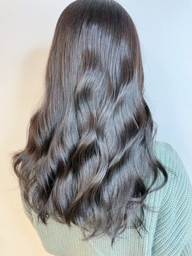 ジーナ セントラル銀座(Zina) 小顔セミウェットウェーブピンクベージュハイライトカラー