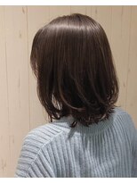 ラ ブランシュ 大宮(La Blanche)&nbsp;大宮/マロンベージュ/Aラインボブ/かき上げ/ニュアンスマッシュ