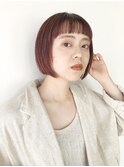 前髪カット/ボブ/白髪ぼかし/ AMU
