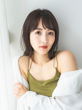 ガーデン タチカワ(garden tachikawa) 20代30代大人かわいいうる艶髪透けバングぷつっとボブ