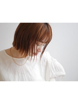 ファロ 二子玉川(falo) ショートボブ　アプリコットオレンジ【falo二子玉川】