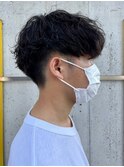 ツイストスパイラルパーママッシュメンズパーマ波巻きパーマ
