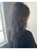ロングレイヤーとブリーチなし透明感カラー【藺草】