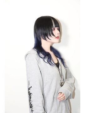 ガルテ(GARTE) ウルフカット/インナーカラー/ネイビー/ハイライト