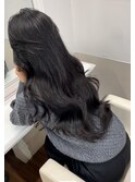 韓国ロング大人レイヤーパーマヘア◎シアーカラー
