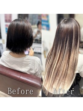 エクステ専門店あるじゃんすー 宇都宮店 ホワイトブロンド#シールエクステ#レイヤーロング#韓国#宇都宮